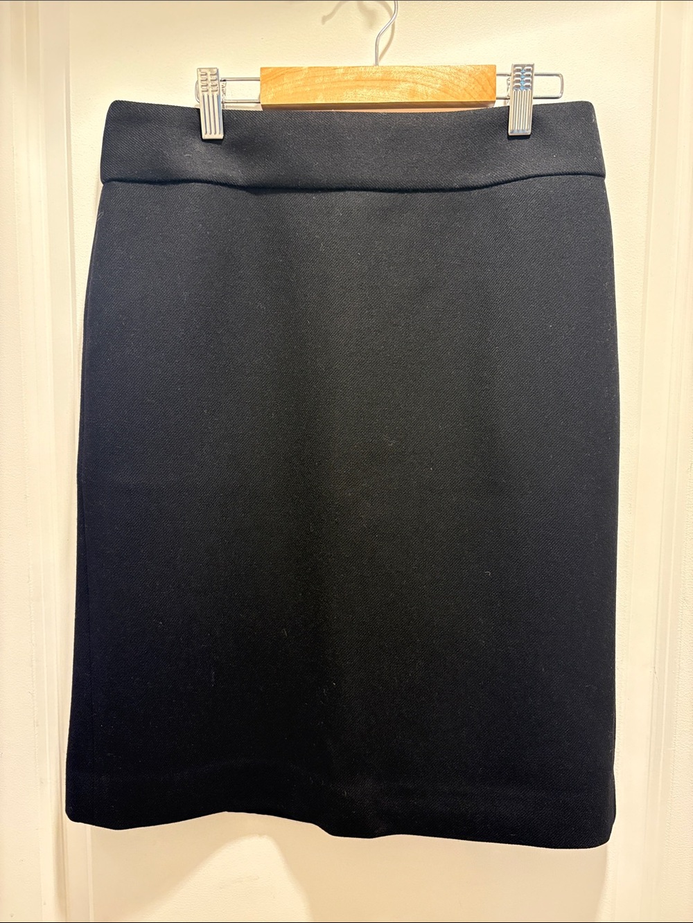 J. Crew Black Tailored Pencil Skirt